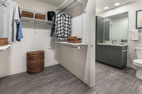 1 Bedroom  Model Walk-Through Closet - Coen & Columbia
