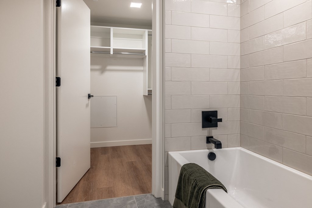 a ensuite bathroom in a 555 waverly unit