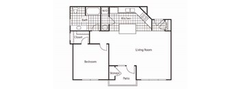 a blueprint of a floor plan with bedrooms and a living room