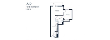One Bedroom A10 779 SF - Resa Long Beach