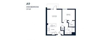 One Bedroom A9 777 SF - Resa Long Beach
