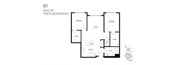 a floor plan of a house with a bedroom and a living room