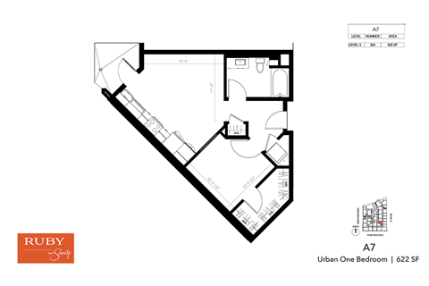 One Bedroom A7 - Ruby at The Society