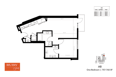 One Bedroom A8 - Ruby at The Society