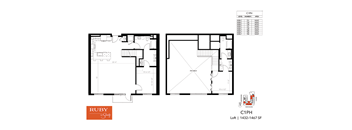 Two Bedroom Loft C1PH - Ruby at The Society