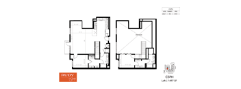 Two Bedroom Loft C5PH - Ruby at The Society