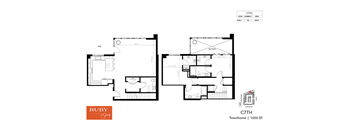 Two Bedroom Townhome C7TH - Ruby at The Society