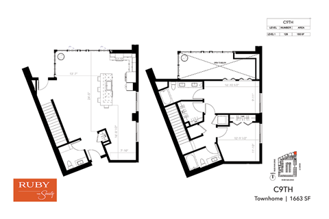 Two Bedroom Townhome C9TH - Ruby at The Society