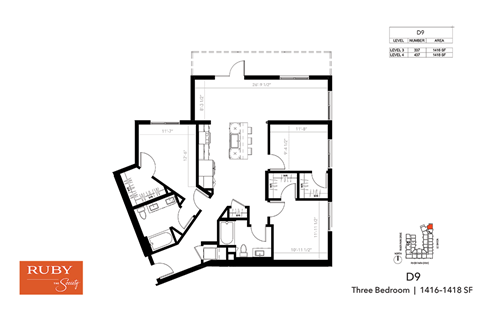 Three Bedroom D9 - Ruby at The Society
