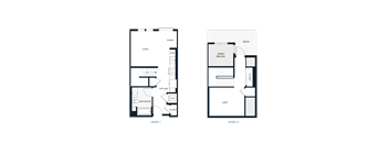Two floor plan images of a house with labeled rooms.
