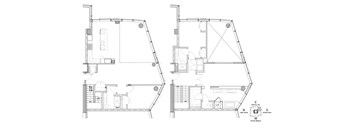 a floor plan and a blueprint of a house