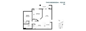 Two Bedroom B1 923 SF - The Miles