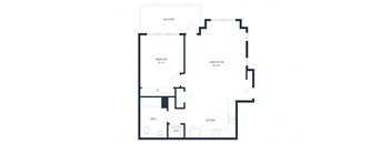 1 Bedroom A3 773 SF - Mason Flats