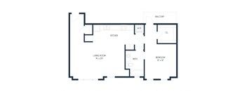 One Bedroom A4 903 SF - Mason Flats