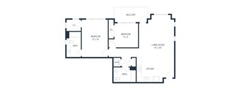 Two Bedroom C5 1135 SF - Mason Flats