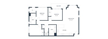 Three Bedroom D2 1370 SF - Mason Flats