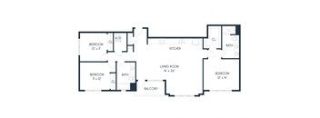 Three Bedroom D3 1404 SF - Mason Flats