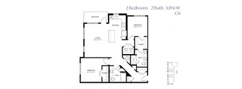 Two Bedroom C6 1194 SF - The Sabine