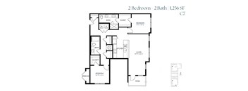 Two Bedroom C7 1236 SF - The Sabine
