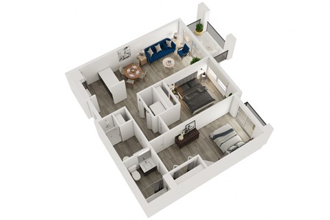 Columbia Two Bedroom Floor Plan