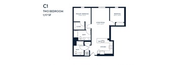 Two Bedroom C1 1117 SF - Resa Long Beach