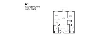 Two Bedroom C1 1180 -1213 SF - Paxton