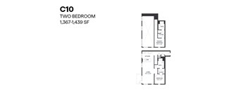 Two Bedroom C10 1367-1439 SF - Paxton