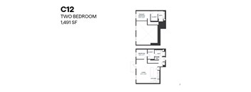Two Bedroom C12 1491 SF - Paxton