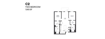 Two Bedroom C2 1165 SF - Paxton