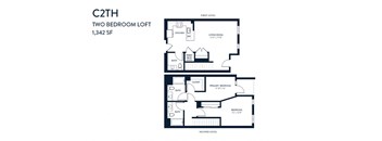 Two Bedroom C2TH 1342 SF - Resa Long Beach