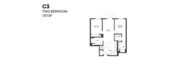 Two Bedroom C3 1111 SF - Paxton
