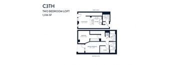 Two Bedroom C3TH 1336 SF - Resa Long Beach