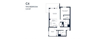 Two Bedroom C4 1114 SF - Resa Long Beach