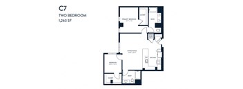 Two Bedroom C7 1263 SF - Resa Long Beach