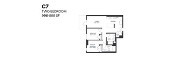 Two Bedroom C7 996-999 SF - Paxton