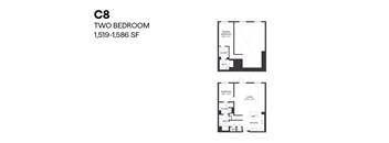 Two Bedroom C8 1519-1586 SF - Paxton