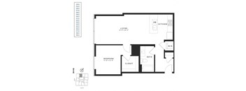 A black and white image of a floor plan for a house.