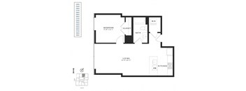 A black and white image of a floor plan for a house.