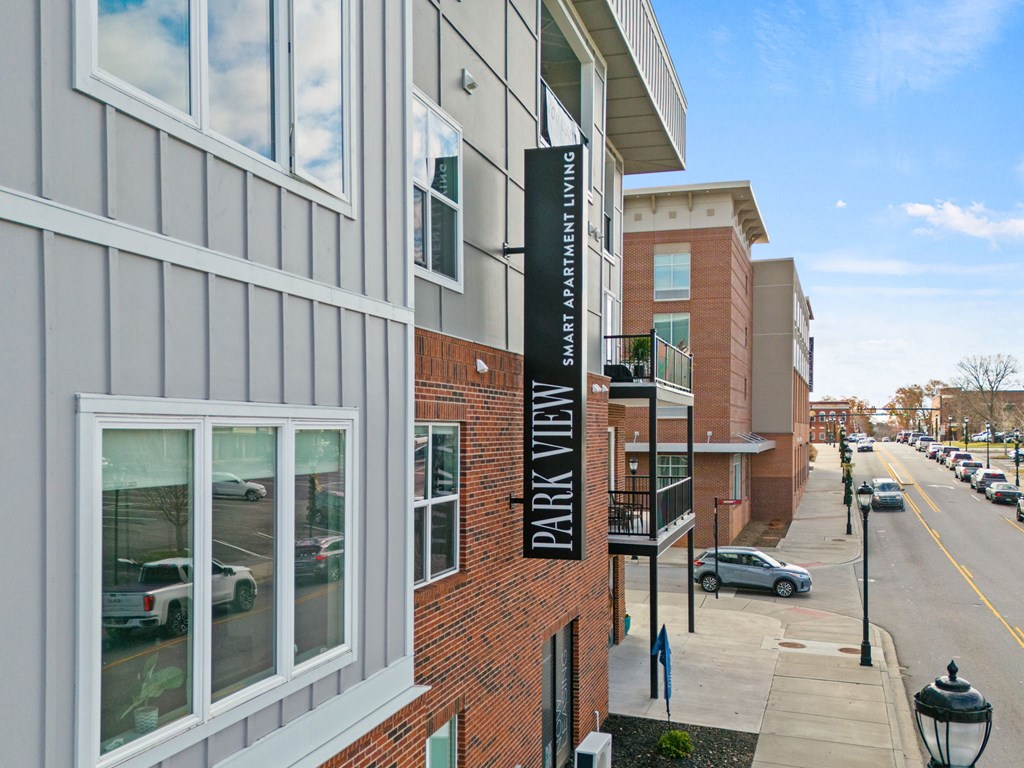 Greer, SC Luxury Apartments with In-Unit Washer and Dryer - Park View Greer - An Exterior Shot Of Our Sign on North Main Street