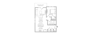 1b/1b Floor plan