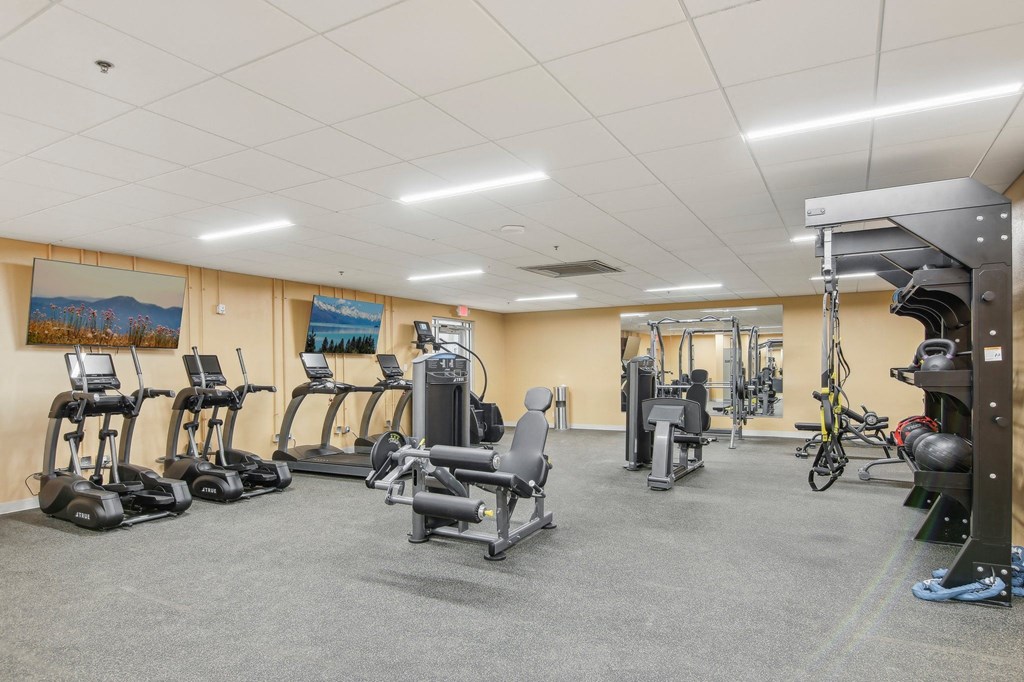 the gym at the village apartments