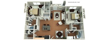 Aventine 2 Bedroom Apartment with Deluxe Patio