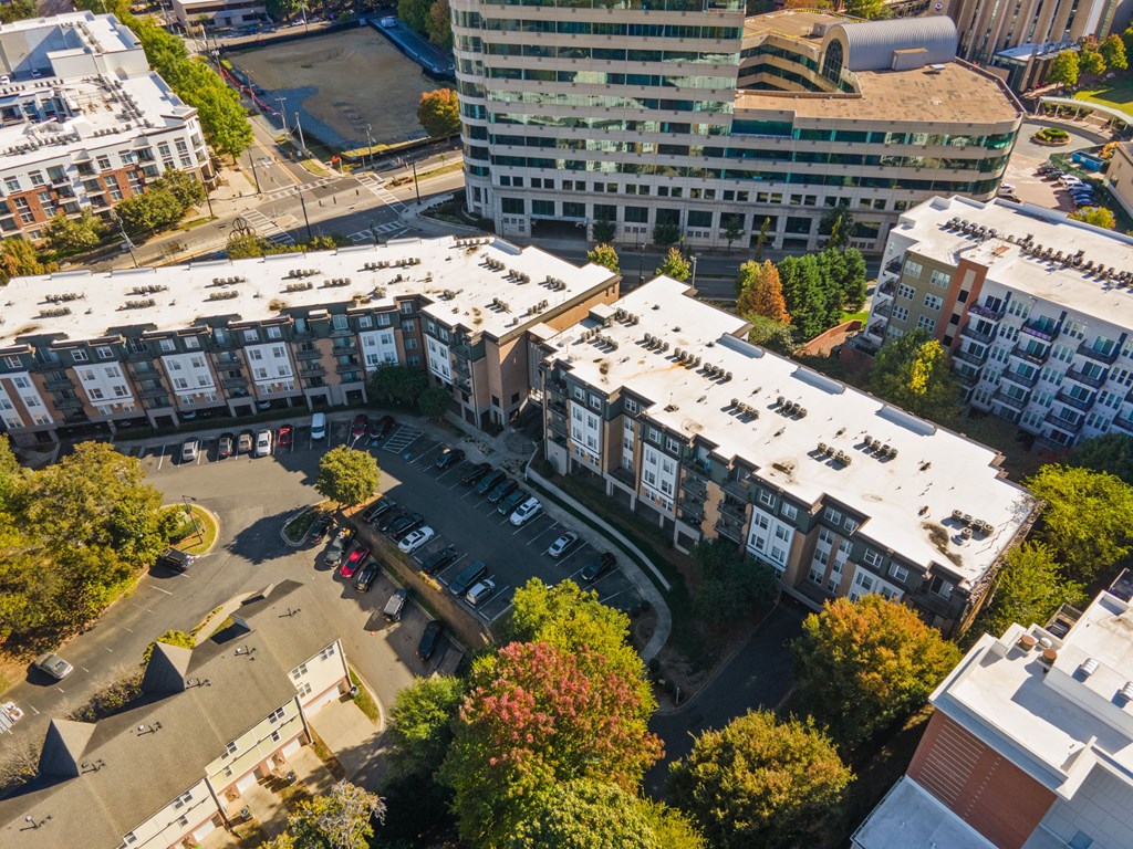 Flatiron West Trade Apartments aerial view
