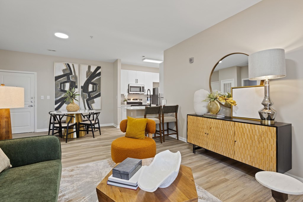 Flatiron West Trade Apartments leasing office community room