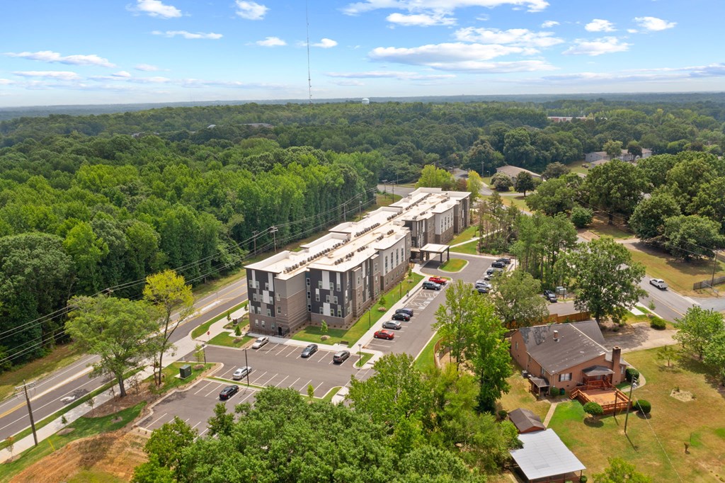 Ovata at Reedy Creek Senior Apartments in Charlotte NC Exterior from Above Building