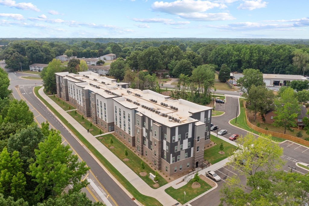 Ovata at Reedy Creek Senior Apartments in Charlotte NC Exterior from Above Building