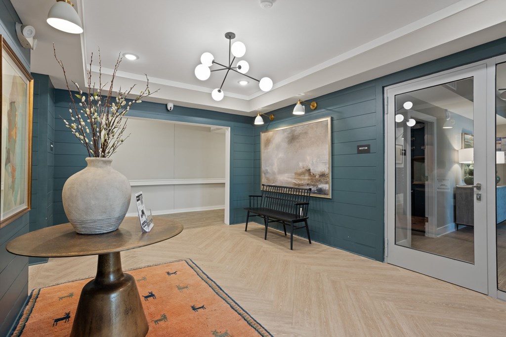 Ovata at Reedy Creek Senior Apartments in Charlotte NC entrance and mailroom