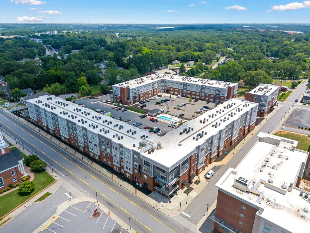 Overhead view of Park View Greer Apartments in Greer, SC