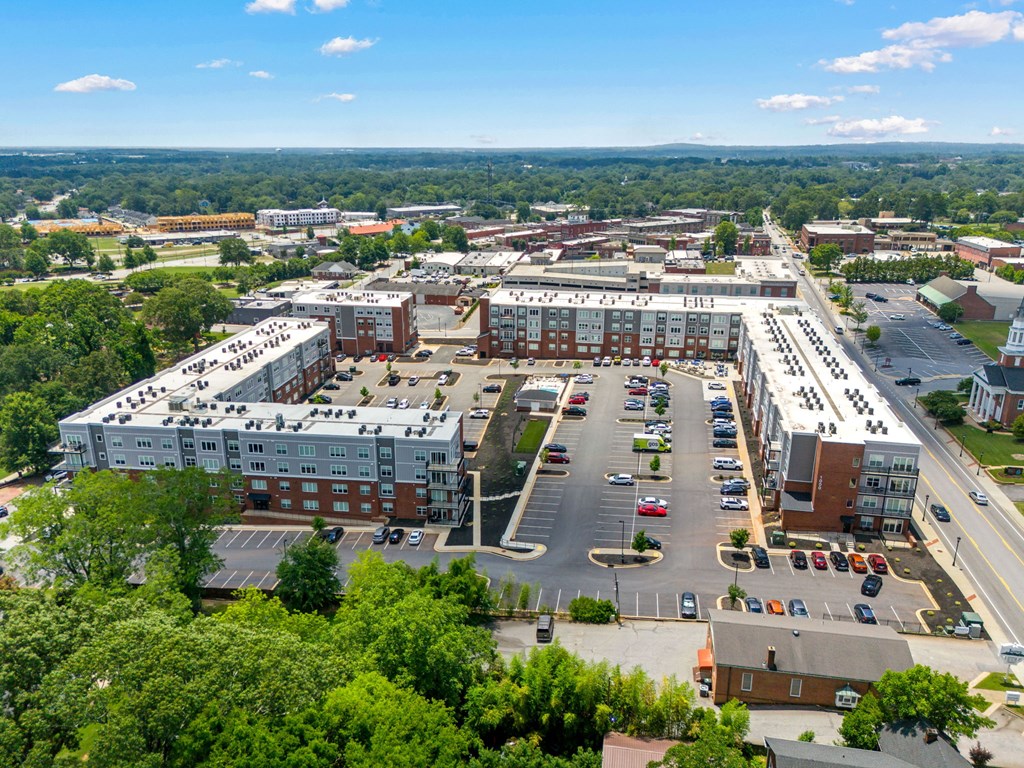 Overhead view of Park View Greer Apartments in Greer, SC