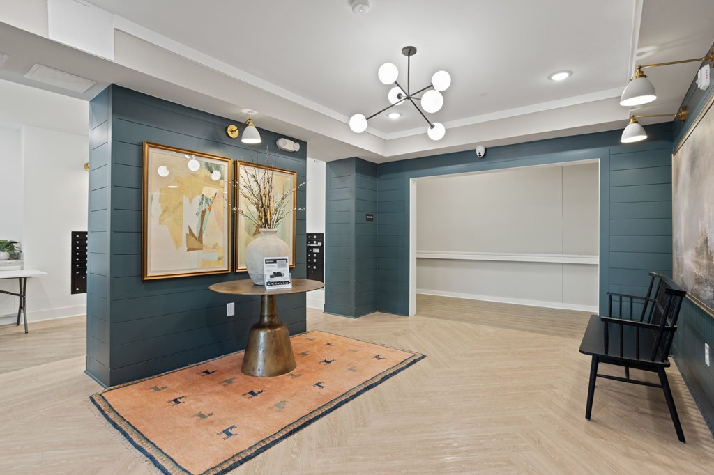 Ovata at Reedy Creek Senior Apartments in Charlotte NC entrance and mailroom